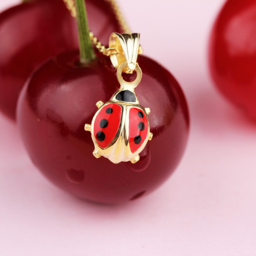 Glorria 925k Sterling Silver Ladybug Necklace Glorria 925k Sterling Silver Ladybug Necklace