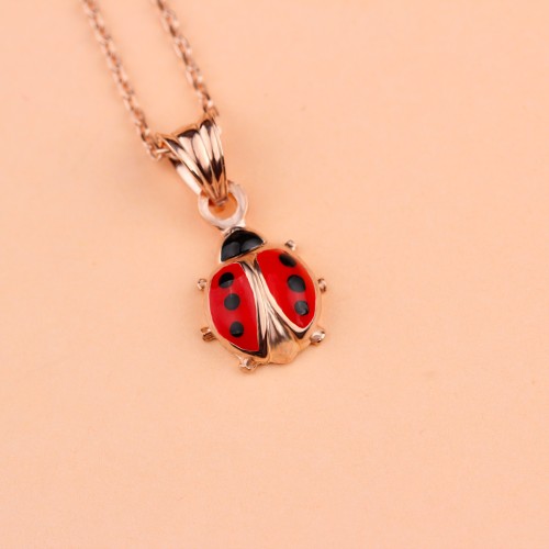 Glorria 925k Sterling Silver Ladybug Necklace Glorria 925k Sterling Silver Ladybug Necklace