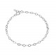 Glorria 925k Sterling Silver 15 cm White Extension Chain