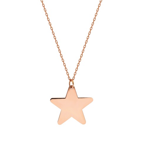 Glorria 14k Solid Gold Star Necklace Glorria 14k Solid Gold Star Necklace