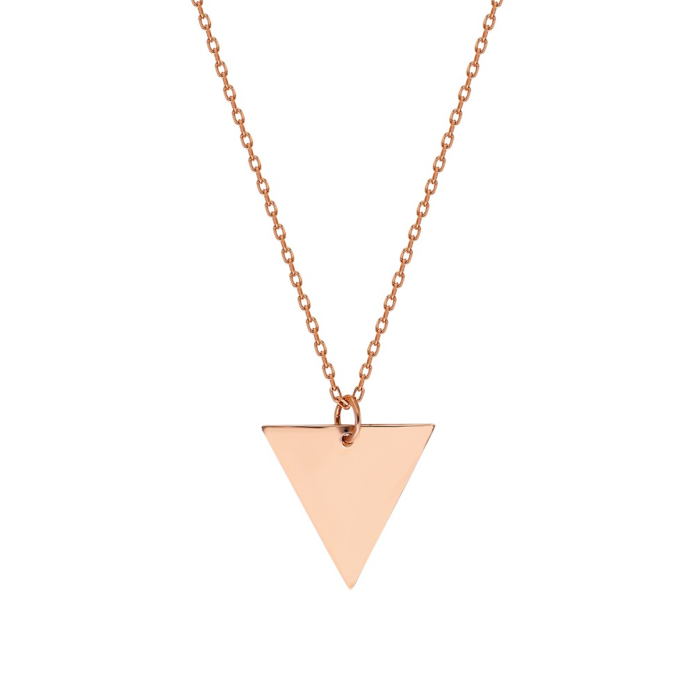 Glorria 14k Solid Gold Threegen Necklace