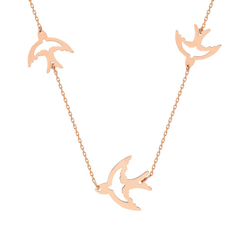 Glorria 14k Solid Gold Phoenix Necklace Glorria 14k Solid Gold Phoenix Necklace