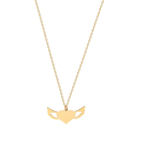 Glorria 14k Solid Gold Wing Necklace Glorria 14k Solid Gold Wing Necklace