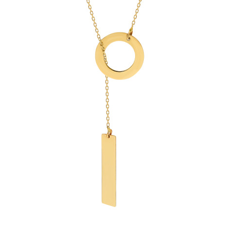 Glorria 14k Solid Gold Circle Necklace Glorria 14k Solid Gold Circle Necklace