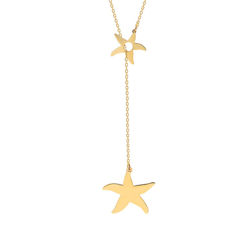 Glorria 14k Solid Gold Starfish Necklace Glorria 14k Solid Gold Starfish Necklace