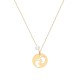 Glorria 14k Solid Gold Pearl Footprint Necklace