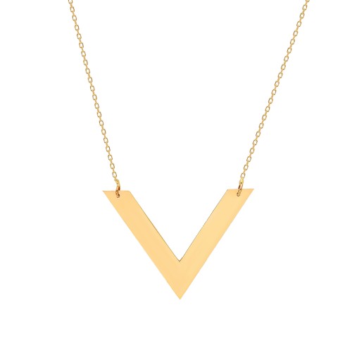Glorria 14k Solid Gold V Necklace Glorria 14k Solid Gold V Necklace