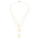 Glorria 14k Solid Gold Three Combine Sky Necklace