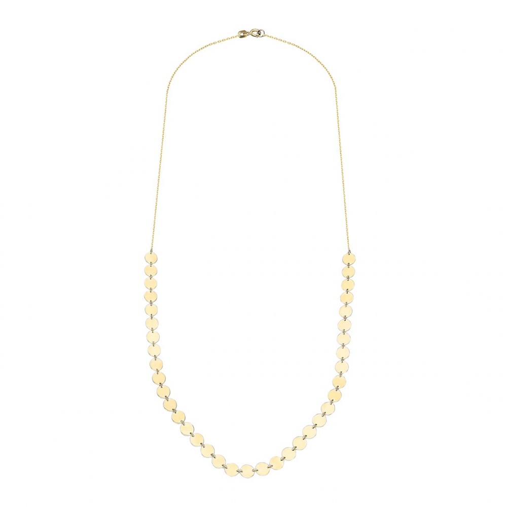 Glorria 14k Solid Gold 50cm Scaled Necklace