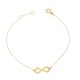 Glorria 14k Solid Gold Infinity Bracelet, Watch Gift Set