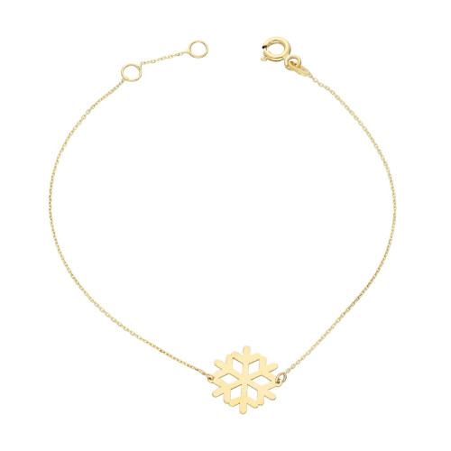 Glorria 14k Solid Gold Snowflake Bracelet, Watch Gift Set Glorria 14k Solid Gold Snowflake Bracelet, Watch Gift Set