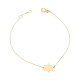 Glorria 14k Solid Gold Hamsa Hands Bracelet