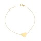 Glorria 14k Solid Gold Heart Bracelet