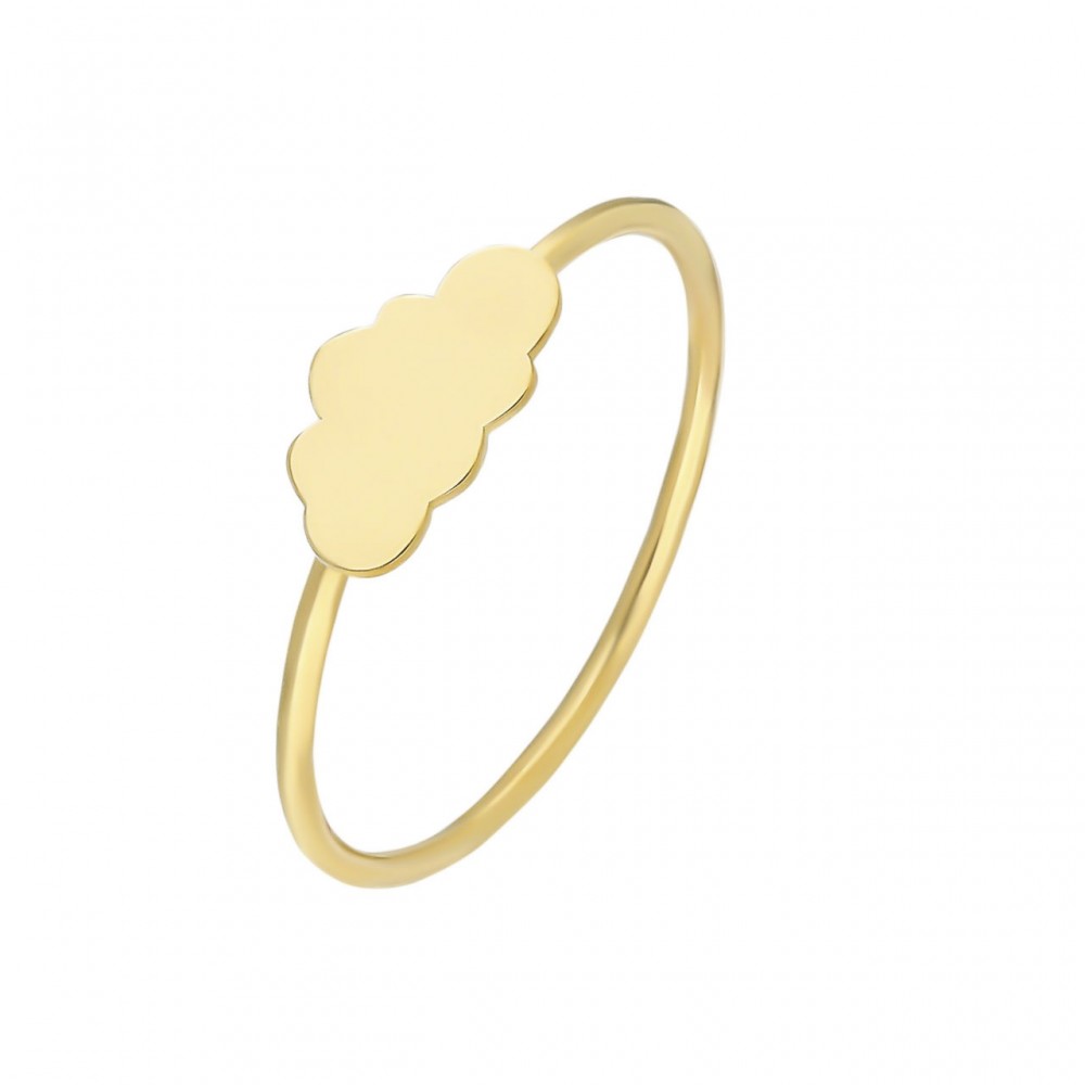 Glorria 14k Solid Gold Cloud Ring