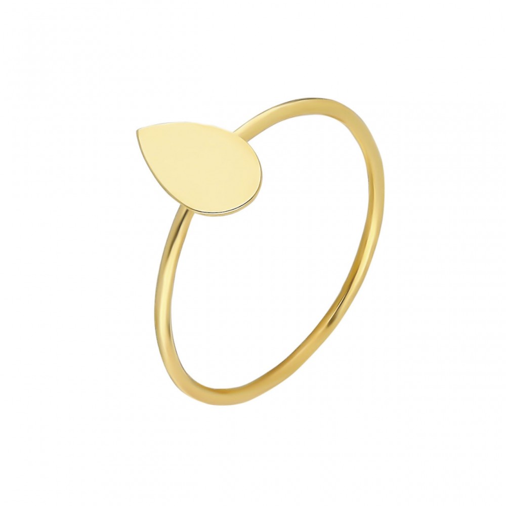 Glorria 14k Solid Gold Drop Ring