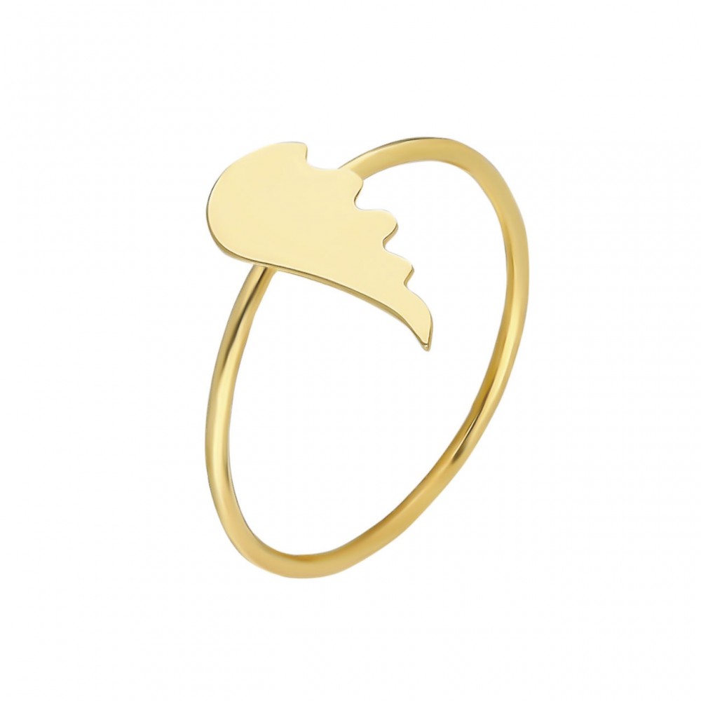 Glorria 14k Solid Gold Wing Ring