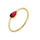 Glorria 14k Solid Gold Red Pave Ring