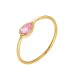 Glorria 14k Solid Gold Pink Pave Ring