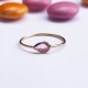 Glorria 14k Solid Gold Pink Pave Ring