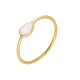 Glorria 14k Solid Gold White Pave Ring