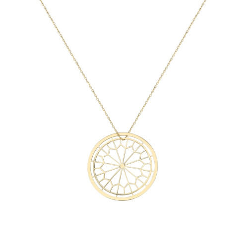 Glorria 14k Solid Gold Geometric Necklace