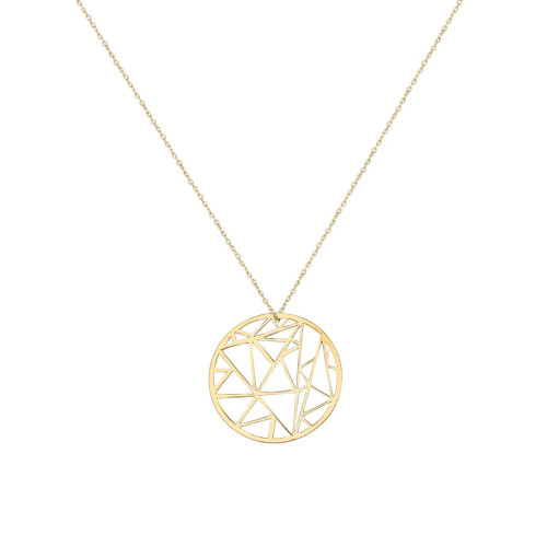 Glorria 14k Solid Gold Geometric Necklace Glorria 14k Solid Gold Geometric Necklace