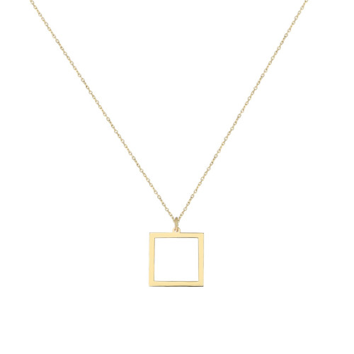 Glorria 14k Solid Gold Square Necklace Glorria 14k Solid Gold Square Necklace