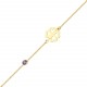 Glorria 14k Solid Gold Clover Curb Bracelet