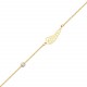 Glorria 14k Solid Gold Wing Curb Bracelet