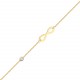 Glorria 14k Solid Gold Infinity Curb Bracelet