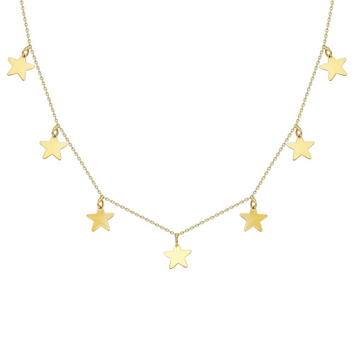 Glorria 14k Solid Gold Star Necklace Glorria 14k Solid Gold Star Necklace