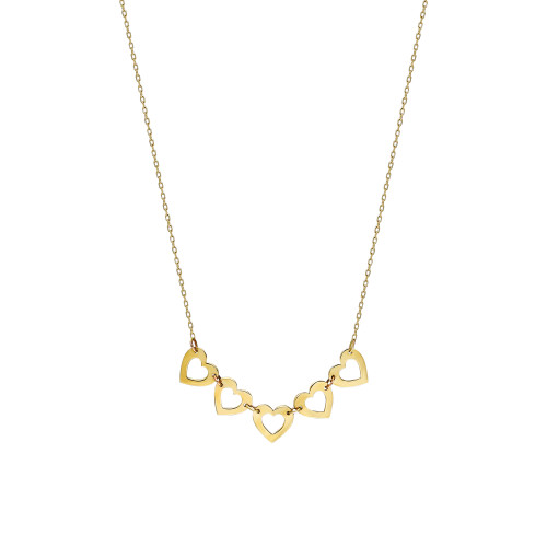 Glorria 14k Solid Gold Heart Necklace Glorria 14k Solid Gold Heart Necklace