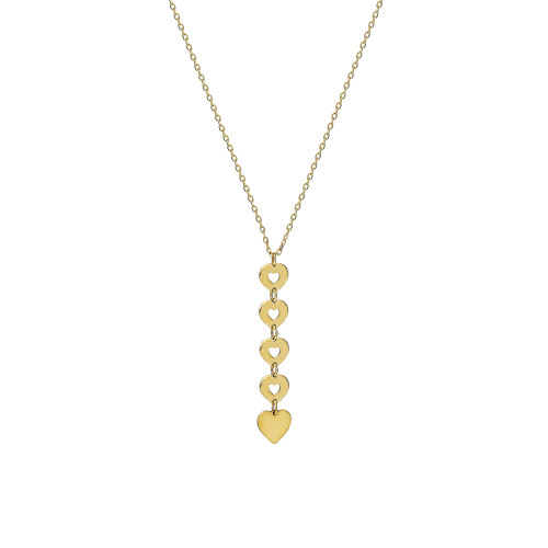 Glorria 14k Solid Gold Heart Necklace Glorria 14k Solid Gold Heart Necklace