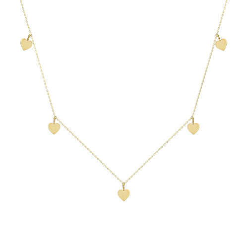 Glorria 14k Solid Gold Heart Necklace Glorria 14k Solid Gold Heart Necklace