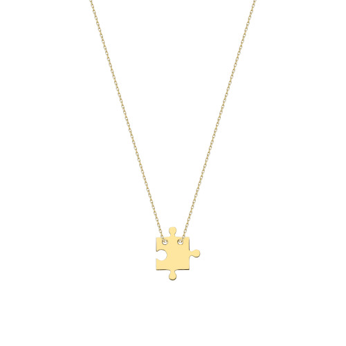 Glorria 14k Solid Gold Puzzle Necklace Glorria 14k Solid Gold Puzzle Necklace
