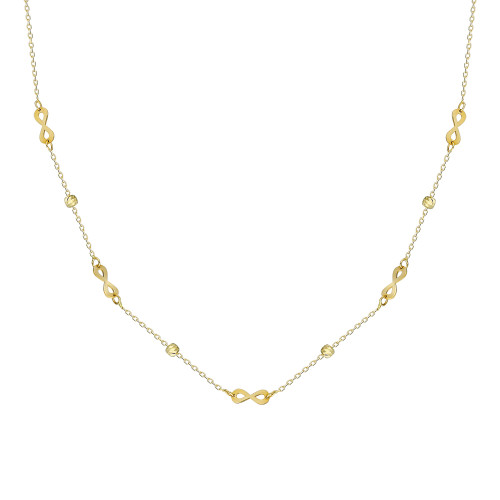 Glorria 14k Solid Gold Dorika İnfinity Necklace Glorria 14k Solid Gold Dorika İnfinity Necklace