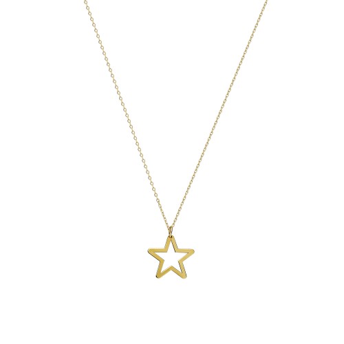 Glorria 14k Solid Gold Star Necklace Glorria 14k Solid Gold Star Necklace