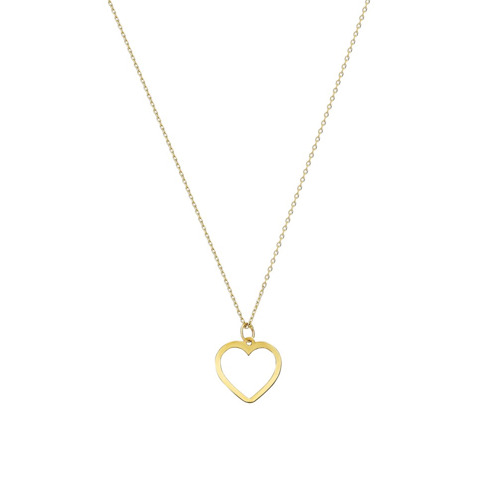 Glorria 14k Solid Gold Heart Necklace