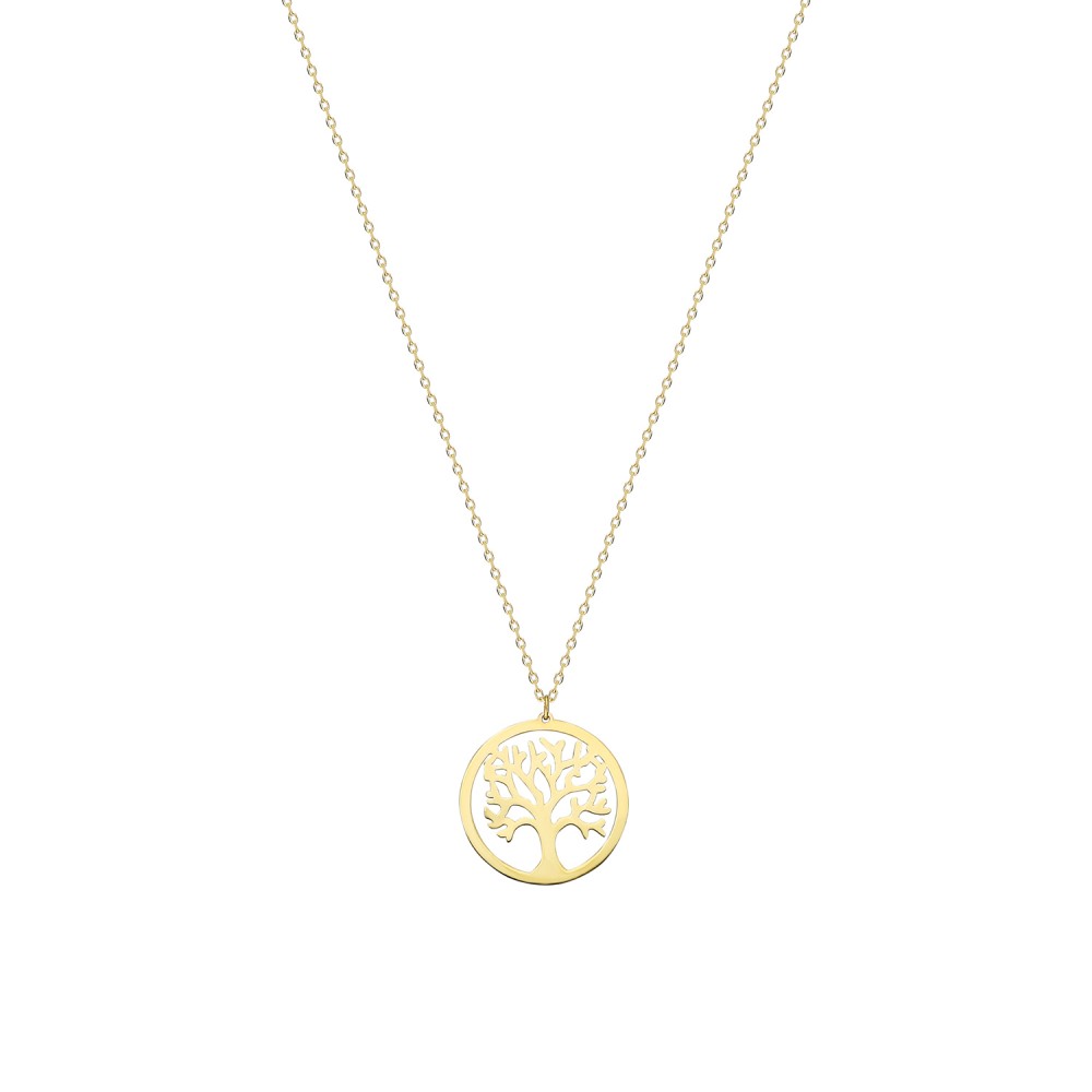 Glorria 14k Solid Gold Tree Of Life Necklace