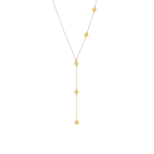 Glorria 14k Solid Gold Flower Necklace Glorria 14k Solid Gold Flower Necklace