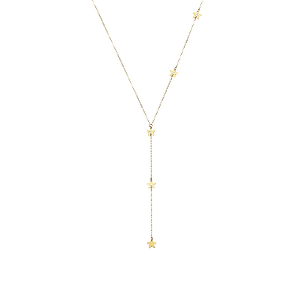 Glorria 14k Solid Gold Star Necklace