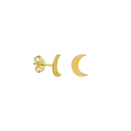 Glorria 14k Solid Gold Crescent Earring Glorria 14k Solid Gold Crescent Earring