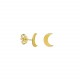 Glorria 14k Solid Gold Crescent Earring