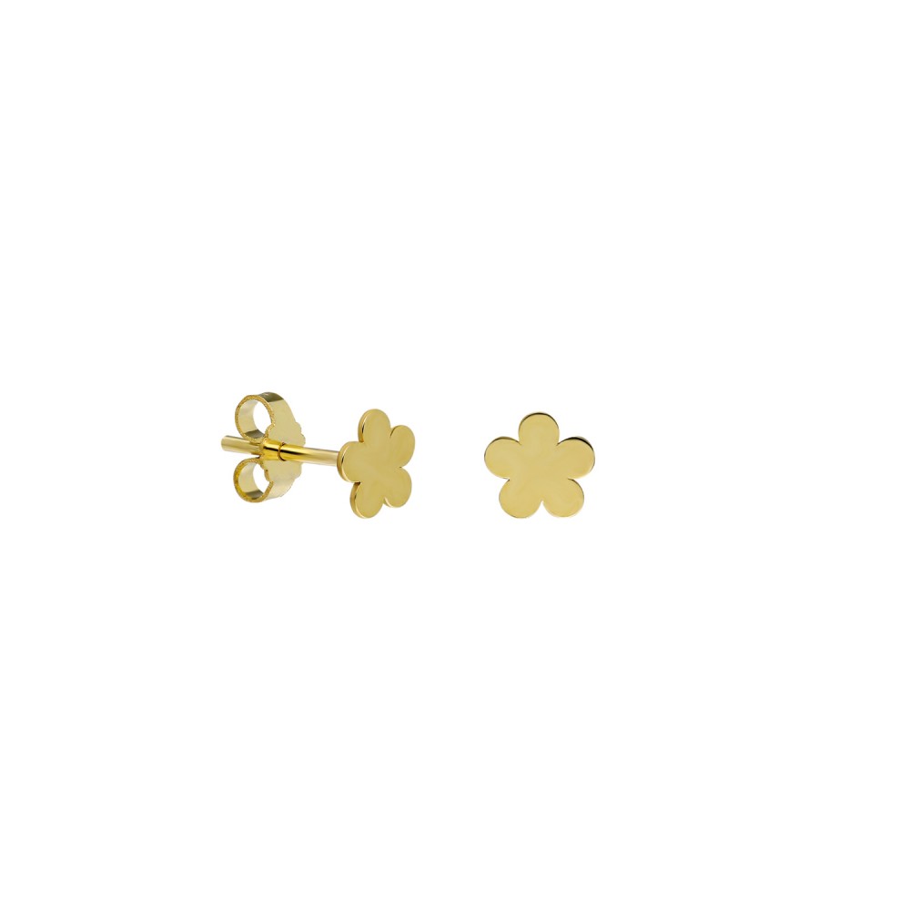 Glorria 14k Solid Gold Flower Earring