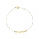 Glorria 14k Solid Gold Heart Bracelet