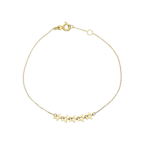 Glorria 14k Solid Gold Star Bracelet Glorria 14k Solid Gold Star Bracelet