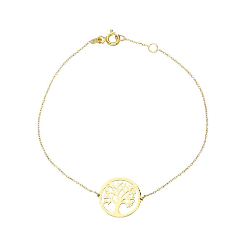 Glorria 14k Solid Gold Tree Of Life Bracelet Glorria 14k Solid Gold Tree Of Life Bracelet