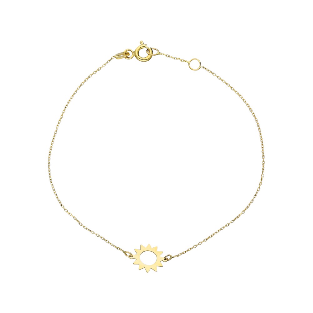 Glorria 14k Solid Gold Sun Bracelet