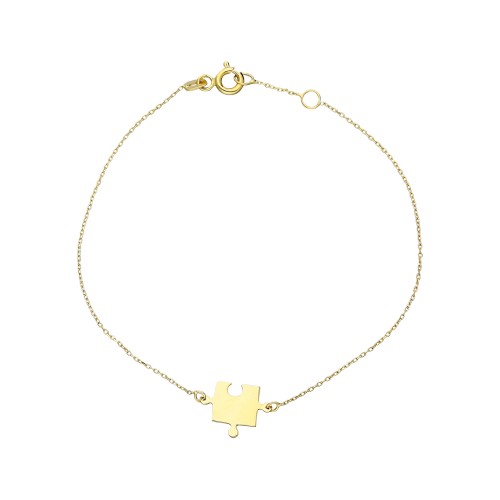 Glorria 14k Solid Gold Puzzle Bracelet Glorria 14k Solid Gold Puzzle Bracelet