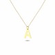 Glorria 14k Solid Gold Letter A Necklace